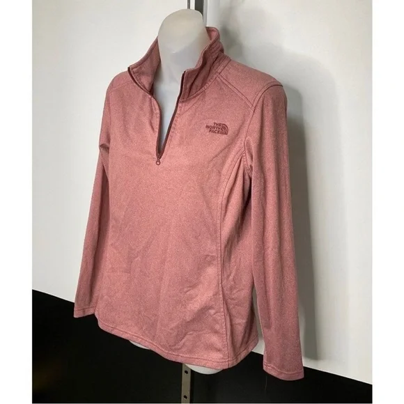 The North Face Women's Rose Pink Half-Zip Sweatshirt - Picture 3 of 8